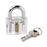 Clear Disc Detainer Practice Padlock w/ Lock Pick Training Aid