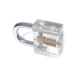 Clear Disc Detainer Practice Padlock w/ Lock Pick Training Aid
