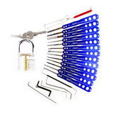 H&H 20-in-1 Lock Picks Set Transparent Practice Padlock Bundle