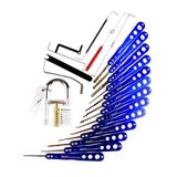 H&H 20-in-1 Lock Picks Set Transparent Practice Padlock Bundle